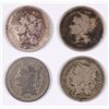 Image 1 : (4) LOW GRADE THREE CENT NICKELS
