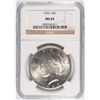 Image 1 : 1925 PEACE SILVER DOLLAR, NGC MS-65 GEM BLAST WHITE!