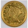 Image 1 : 1849-D $2.50 LIBERTY GOLD, MS-61 THIS IS THE NICEST DAHLONEGA  MINT  COIN WE'VE