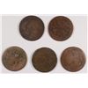 Image 2 : (5) LOW GRADE LARGE CENTS