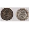 Image 2 : (2) SEATED HALF DIMES (58, 72)