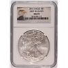Image 1 : 2012 AMERICAN SILVER EAGLE, NGC MS-70! EARLY RELEASES  EAGLE LABEL