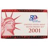 Image 1 : 2001 UNITED STATES SILVER PROOF SET IN NICE ORIGINAL PACKAGING
