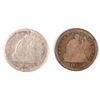 Image 1 : (2) SEATED QUARTERS (76, 88-S)