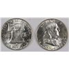 Image 1 : ( 2 ) 1953 FRANKLIN HALF DOLLARS, BU
