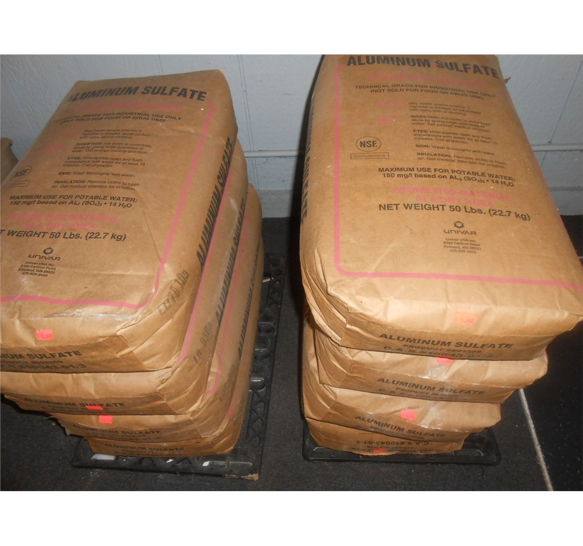 ALUMINUM SULFATE / EIGHT 50 LB BAGS