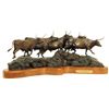 Image 1 : "Stampede Along the Arroyo" Dobberfuhl Bronze