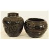 Image 1 : 2 Black Santa Clara Indian Pottery Jars