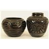 Image 2 : 2 Black Santa Clara Indian Pottery Jars