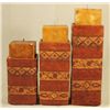 Image 2 : Set of 3 Very Large Santa Fe Candle Holders