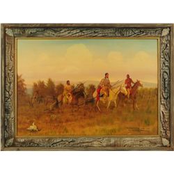 L. ShipShee "To New Camp" Oil Painting