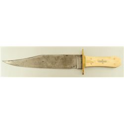 Antique Fred Barnes Clip Point Bowie Knife