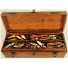 Image 5 : Wood Tackle Box Full of Tackle