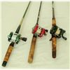 Image 3 : 3 Assorted Fishing Rods with Ambassadeur Reels