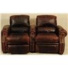 Image 1 : 2 Leather Theater Chairs