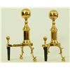 Image 3 : Brass Andirons