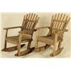 Image 1 : Pair of Wood Rocking Chairs