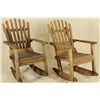 Image 2 : Pair of Wood Rocking Chairs