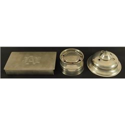 Steiff Pewter 3 Piece Desk Set