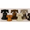 Image 2 : Collection of 9 Cast Iron Liberty Bell Still Banks