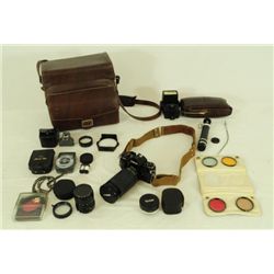 Canon A-1 Camera, Lens, and Filters