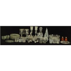 Assorted Glassware And Punch Bowl