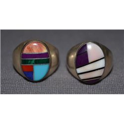 TWO NAVAJO SILVER RINGS