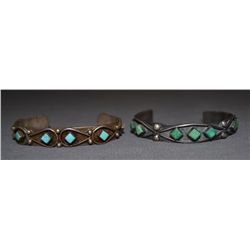 TWO NAVAJO SILVER BRACELETS