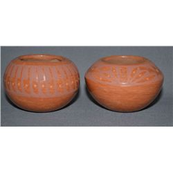 TWO SANTA CLARA POTTERY BOWLS