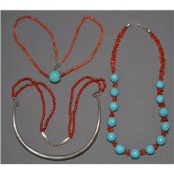 THREE PUEBLO NECKLACES