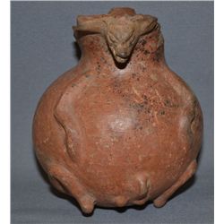 PRECOLUMBIAN POTTERY EFFIGY JAR