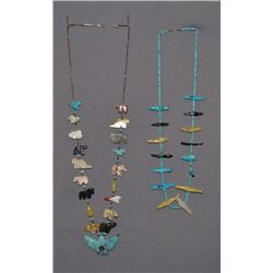 TWO PUEBLO FETISH NECKLACES