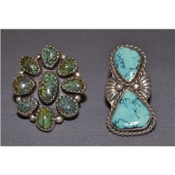 TWO NAVAJO SILVER RINGS