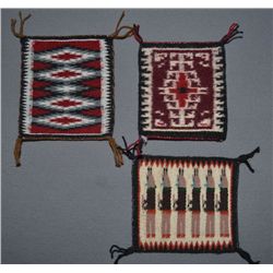 THREE MINI NAVAJO TEXTILES