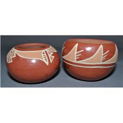 TWO SANTA CLARA POTTERY BOWLS
