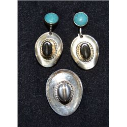 THREE SILVER COWBOY HATS