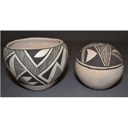 TWO ACOMA POTTERY ITEMS