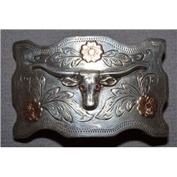 WESTERN SILVER BELT BUCKLE