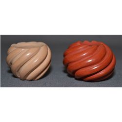 TWO MINI JEMEZ POTTERY BOWLS