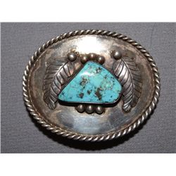NAVAJO SILVER BELT BUCKLE