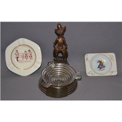 THREE WESTERN ASHTRAYS