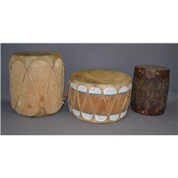 THREE PUEBLO DRUMS
