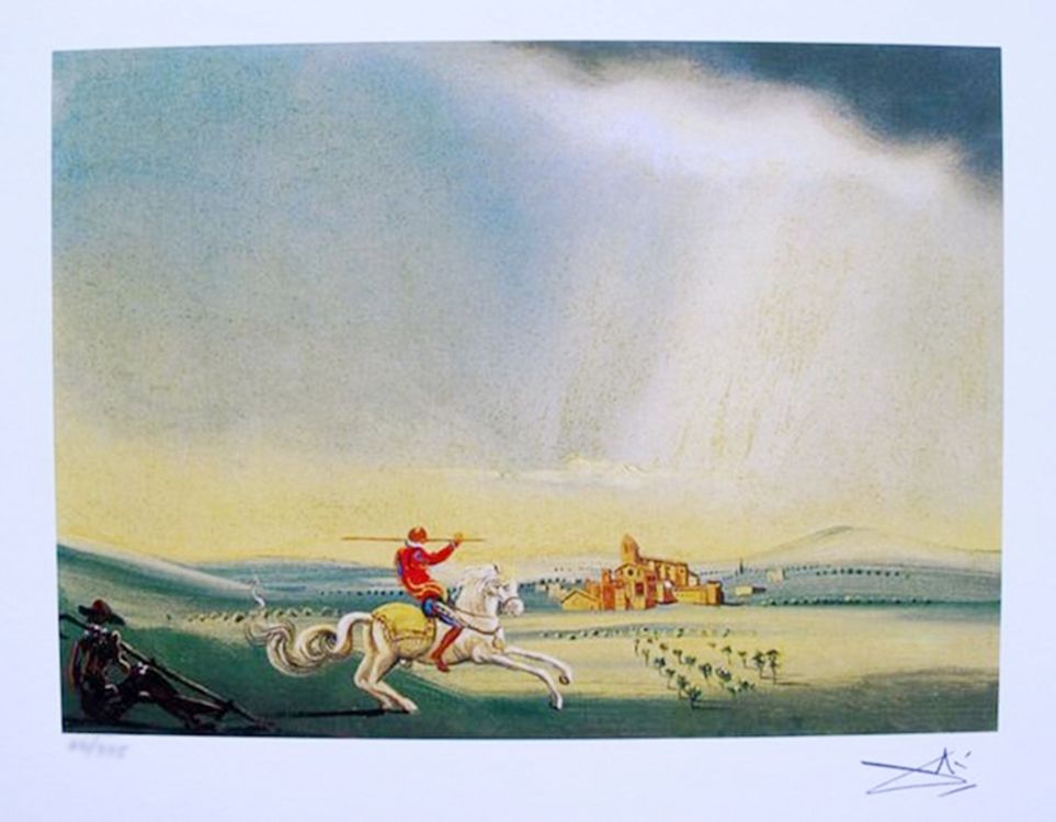 Salvador Dali SAINT GEORGE Facsimile Signed Limited Edition Art Giclee