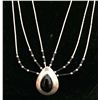 Image 2 : Liquid Silver and Onyx Necklace