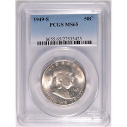 1949-S FRANKLIN HALF DOLLAR, PCGS MS-65