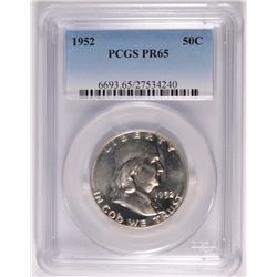 1952 FRANKLIN HALF DOLLAR, PCGS PROOF-65!