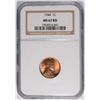 Image 1 : 1944 LINCOLN WHEAT CENT NGC MS-67 RED RARE!!