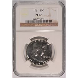 1961 FRANKLIN HALF DOLLAR, NGC PROOF-67