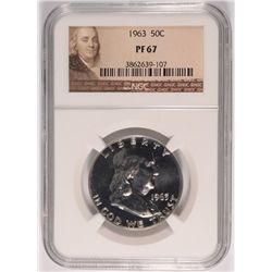 1963 FRANKLIN HALF DOLLAR, NGC PROOF-67