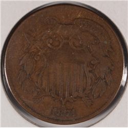 1871 TWO CENT VG/F